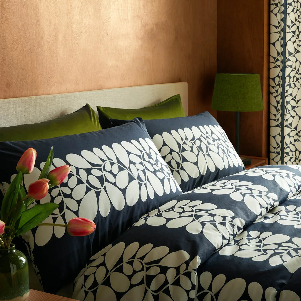 Orla Kiely Sycamore Stripe Duvet Cover Set - Space Blue