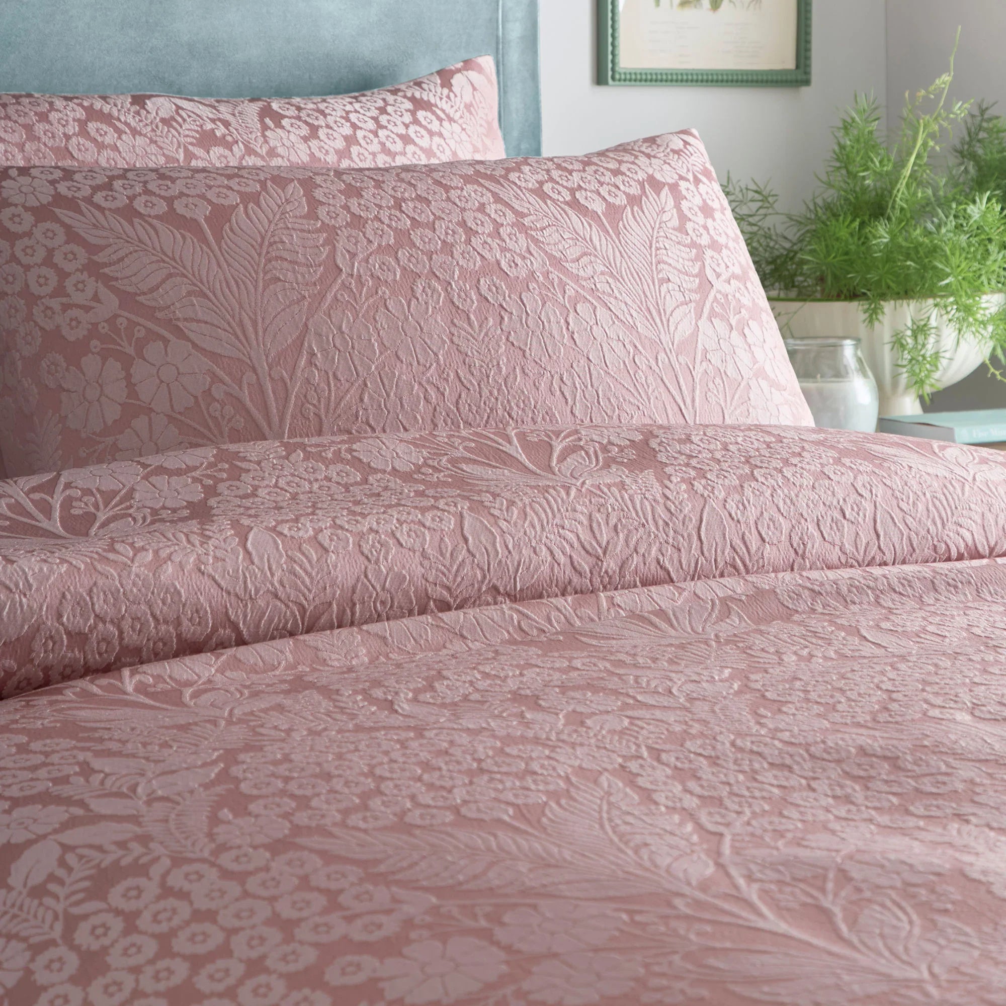 Appletree Toria Jacquard Duvet Cover Set - Blush