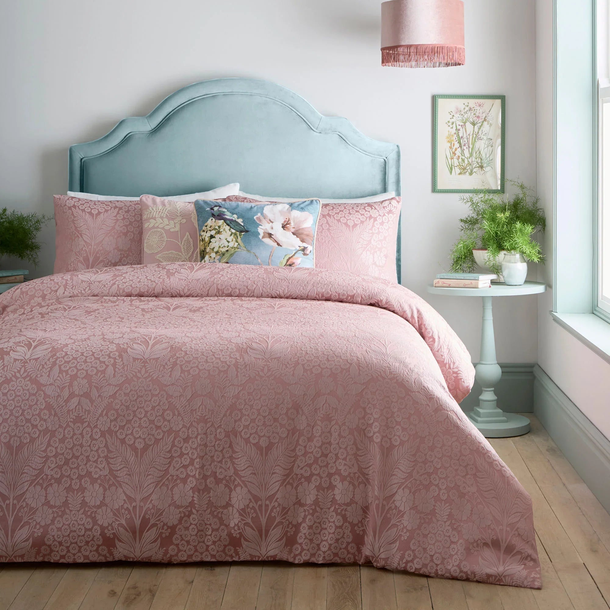 Appletree Toria Jacquard Duvet Cover Set - Blush