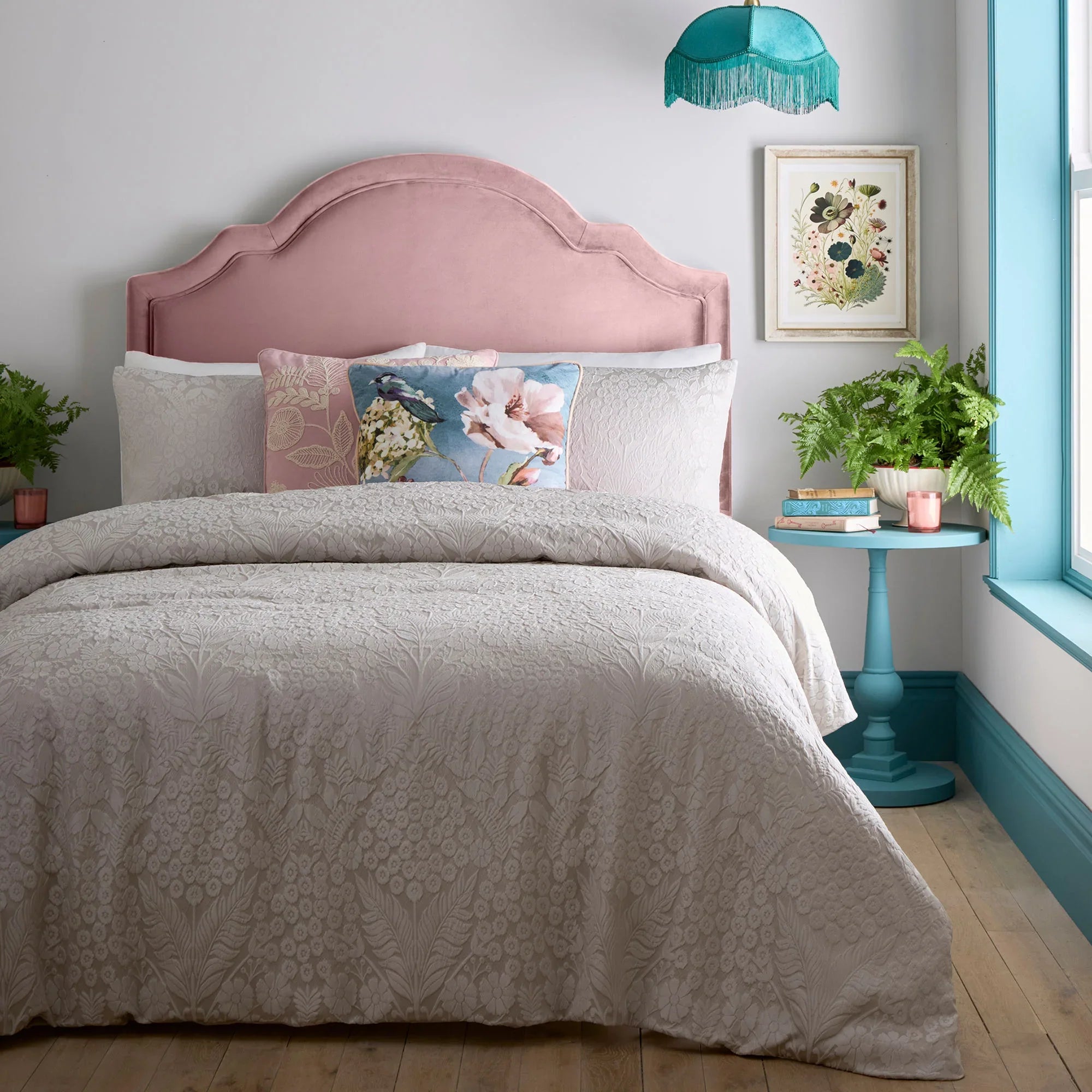 Appletree Toria Jacquard Duvet Cover Set - Stone