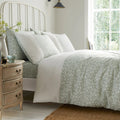 D & D Tess Duvet Cover Set - Green