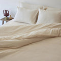 Tavira Washed Cotton Duvet Cover - Natural
