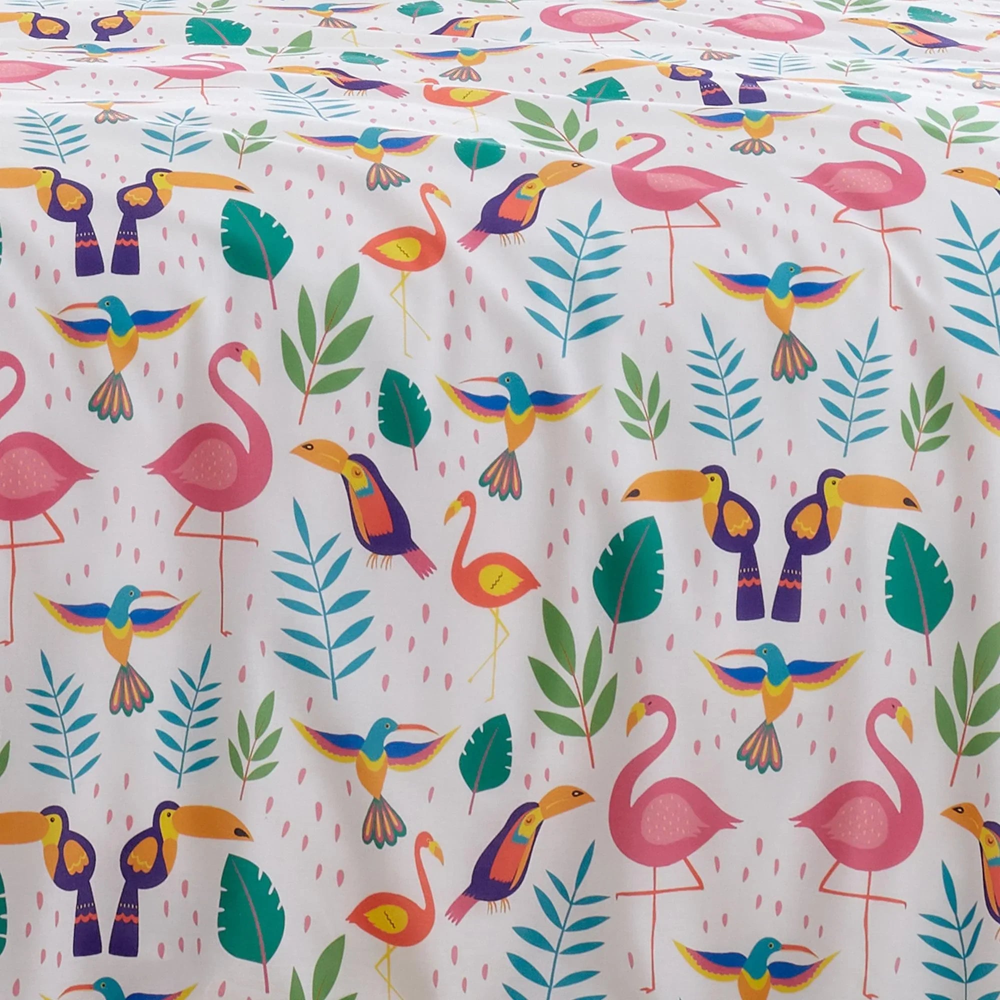 Fusion Tropical Flamingo Duvet Cover Set - Pink