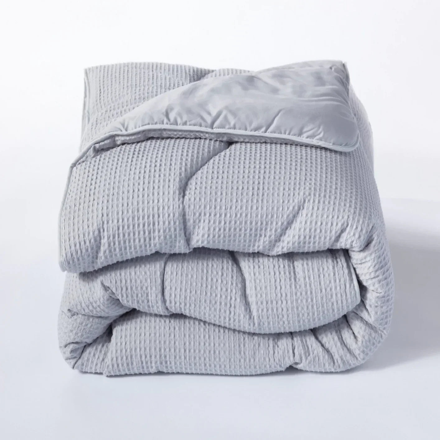 Night Owl Cotton Waffle Coverless Duvet - Grey