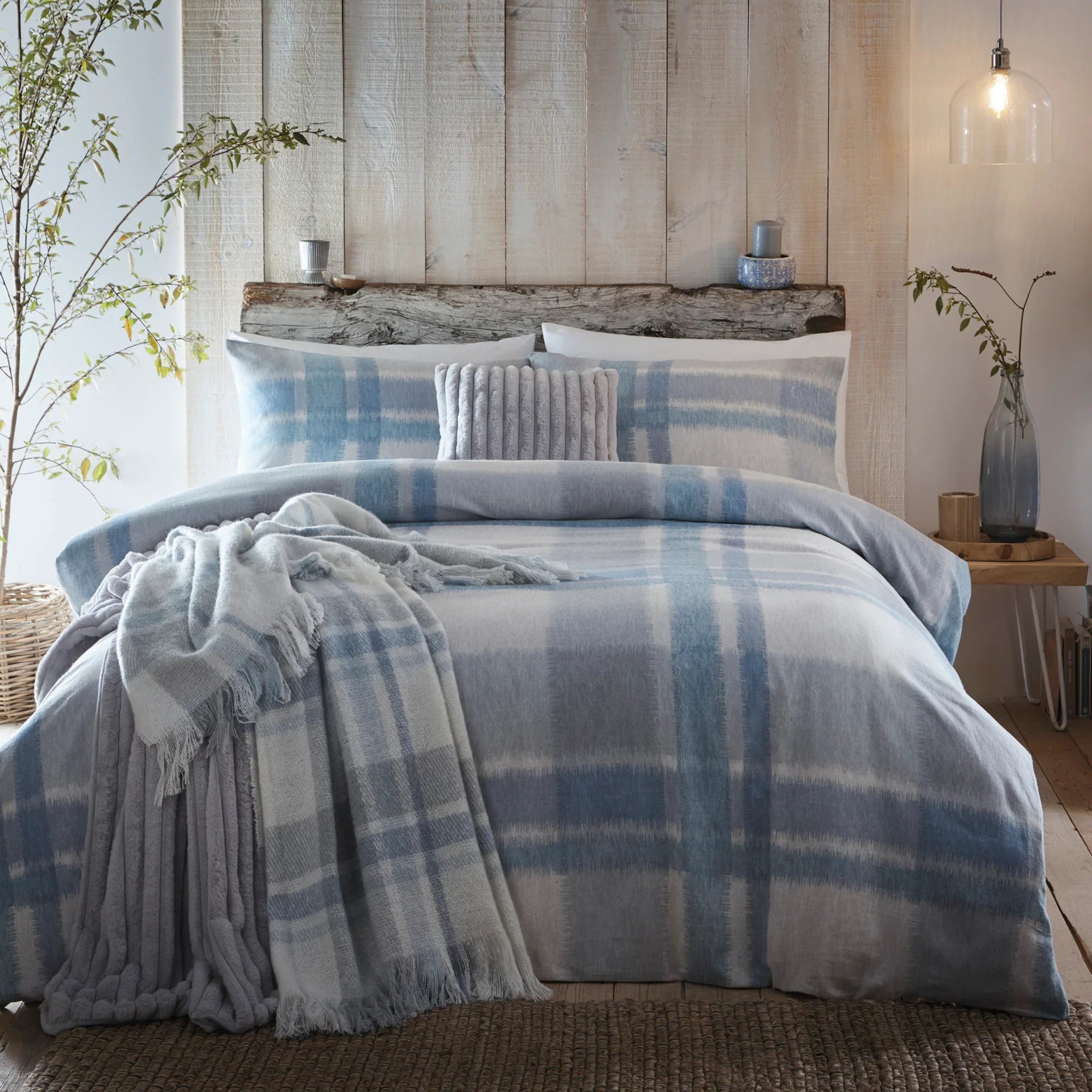 Appletree Hygge Verbier Duvet Cover Set - Blue