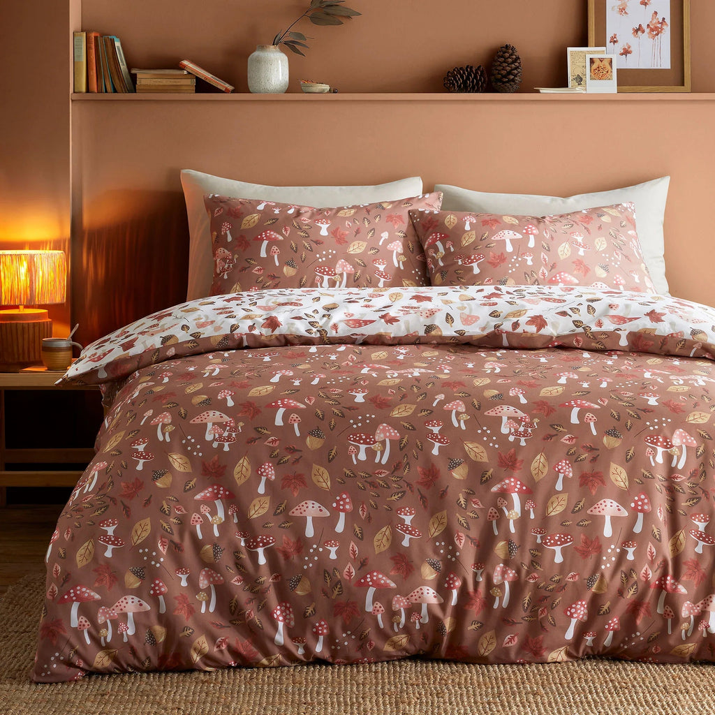 Fusion Woodland Dreams Reversible Duvet Cover Set - Natural
