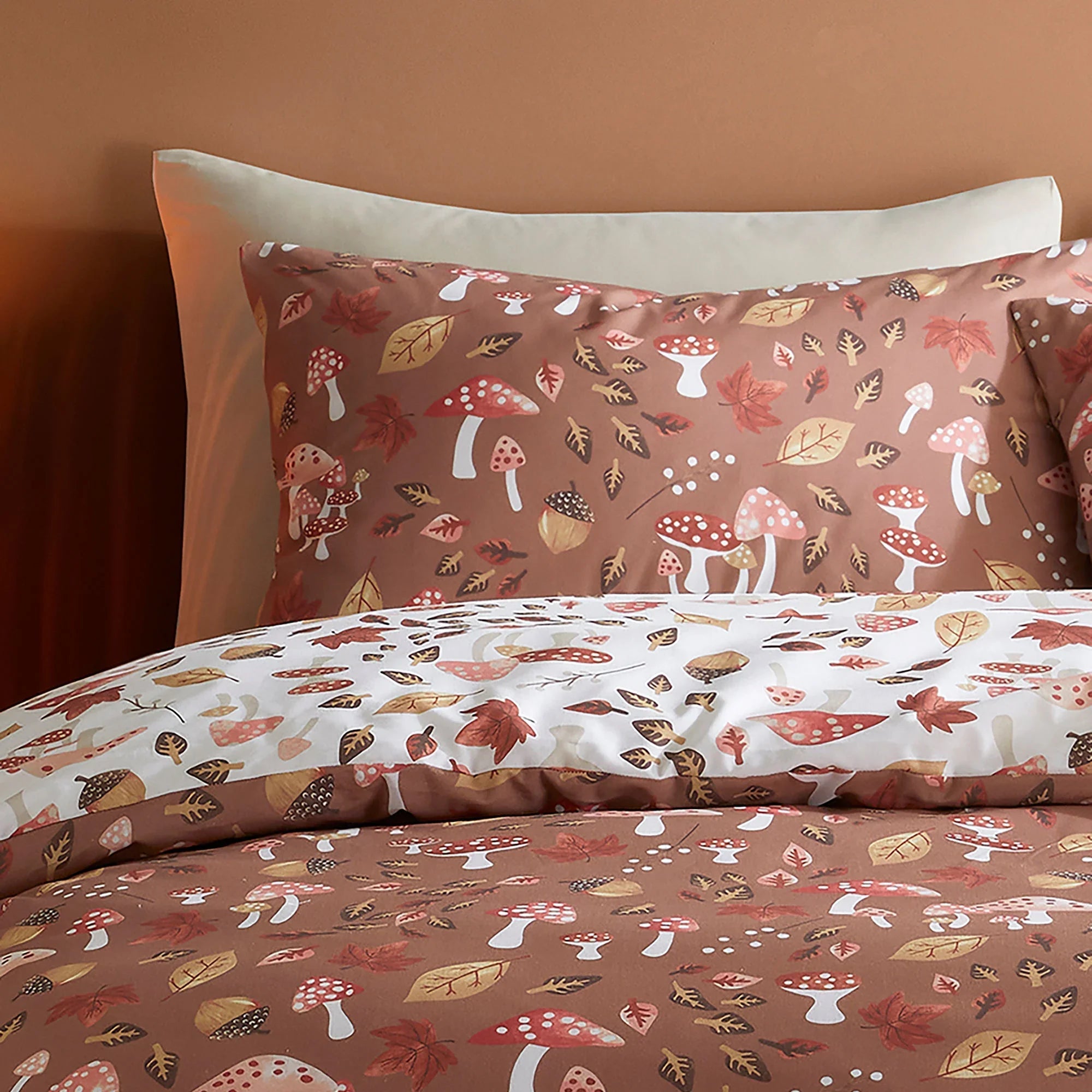 Fusion Woodland Dreams Reversible Duvet Cover Set - Natural