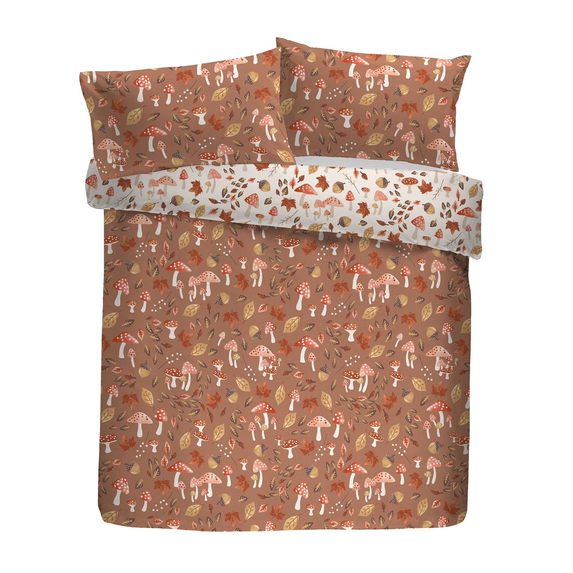 Fusion Woodland Dreams Reversible Duvet Cover Set - Natural