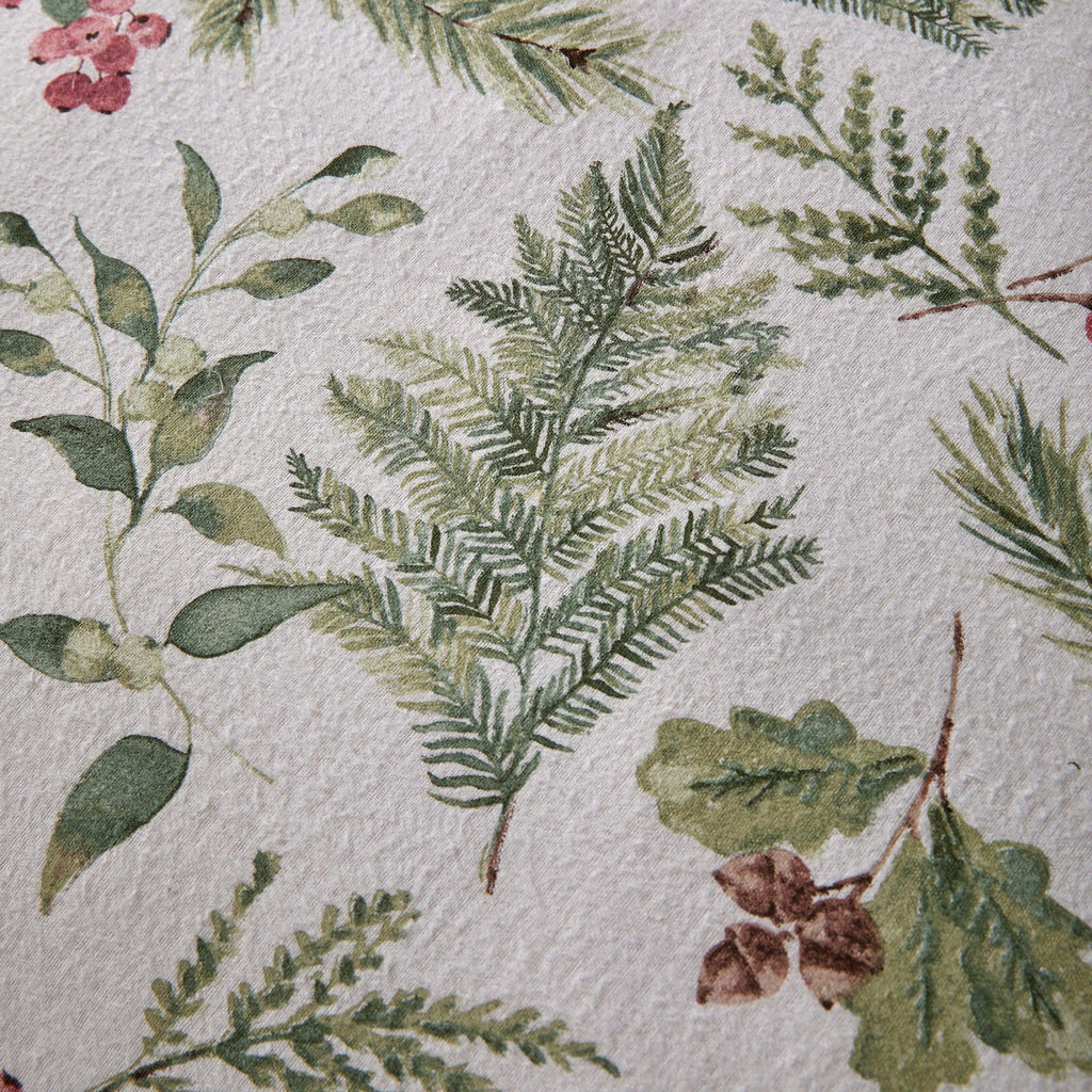 D & D Lodge Winter Sprigs Duvet Cover Set - Green