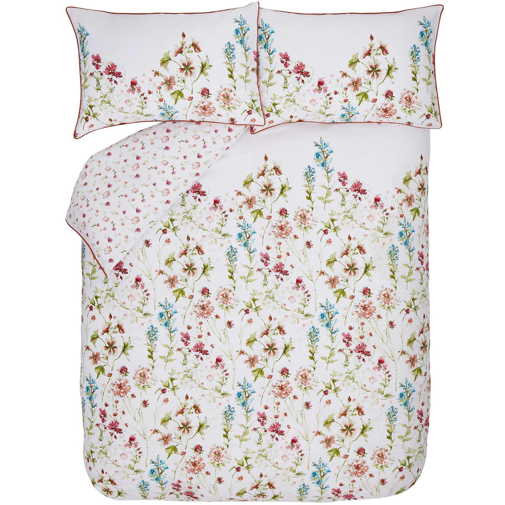 Laura Ashley Wild Meadow Duvet Cover Set - Crimson