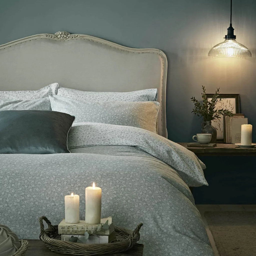 Laura Ashley Campion Brushed Cotton Duvet Set - Pale Seaspray