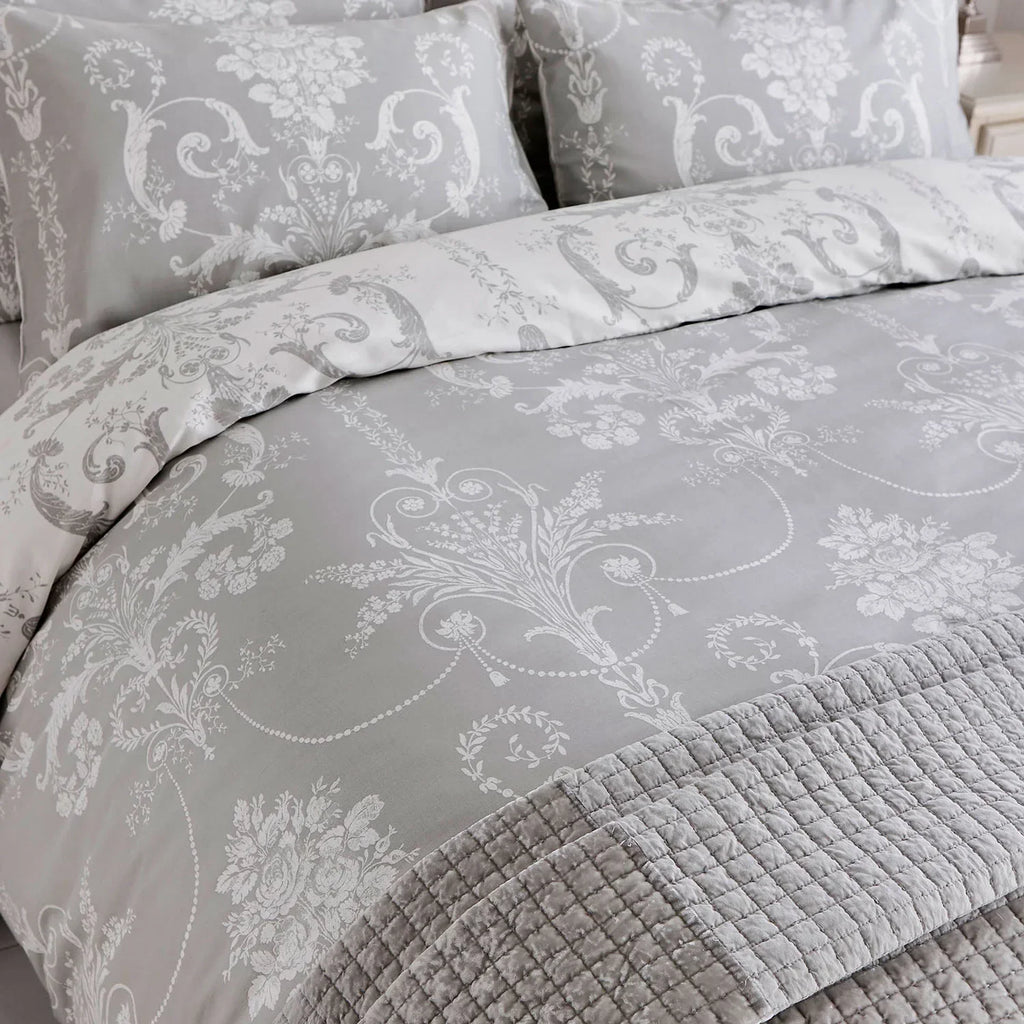 Laura Ashley Josette Duvet Cover Set - Dove Grey