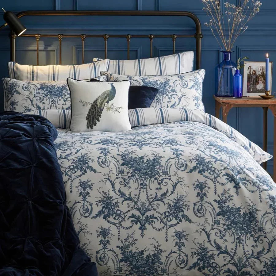Laura Ashley Tuileries Duvet Cover Set - Midnight Blue
