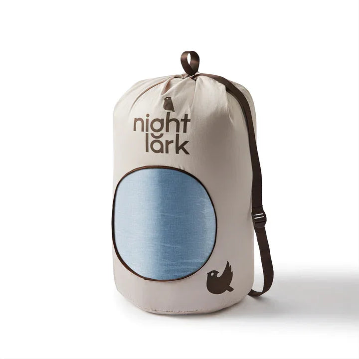 Night Lark® Linen Print Coverless Duvet- Twilight Blue