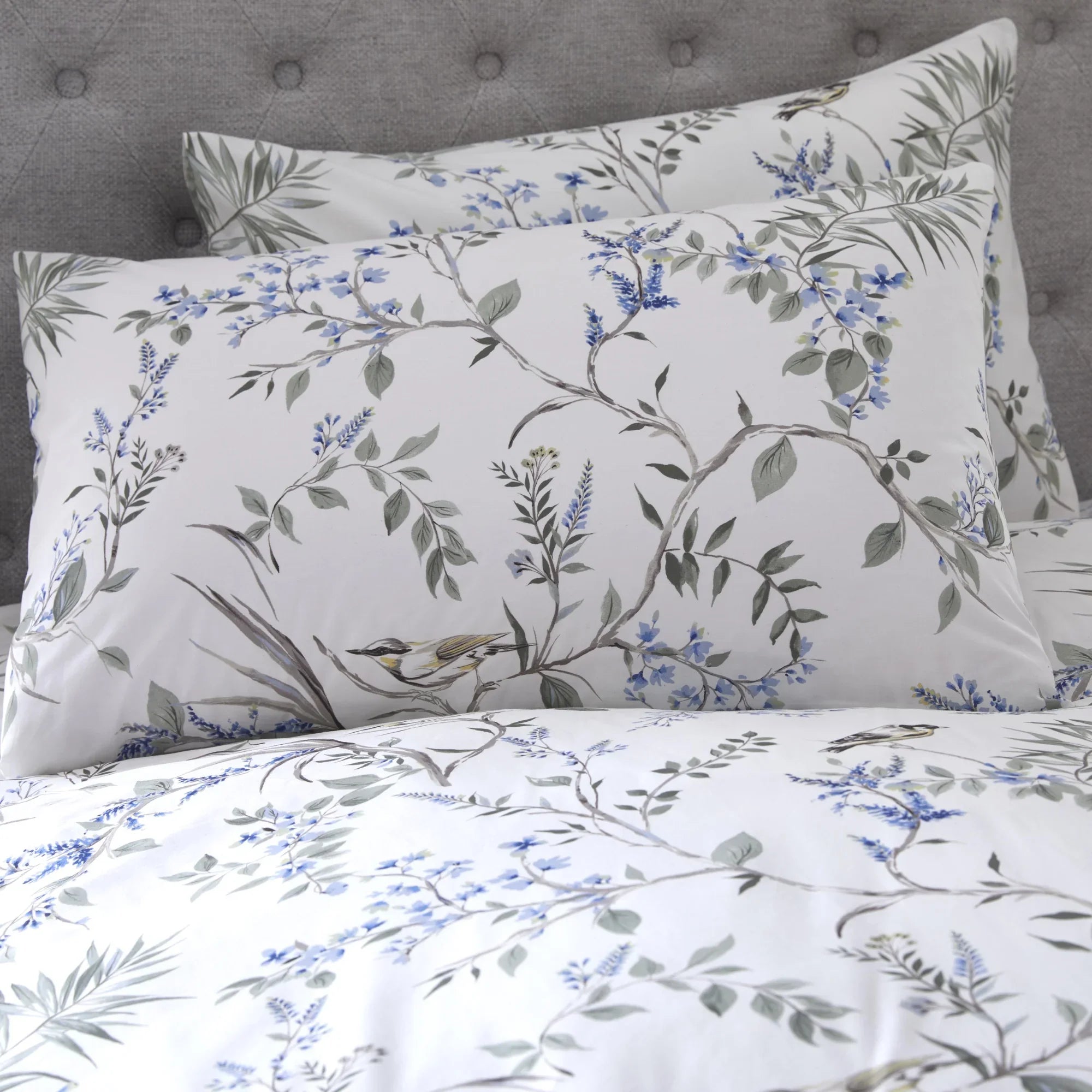 D & D Nora Blossom Duvet Cover Set - Green