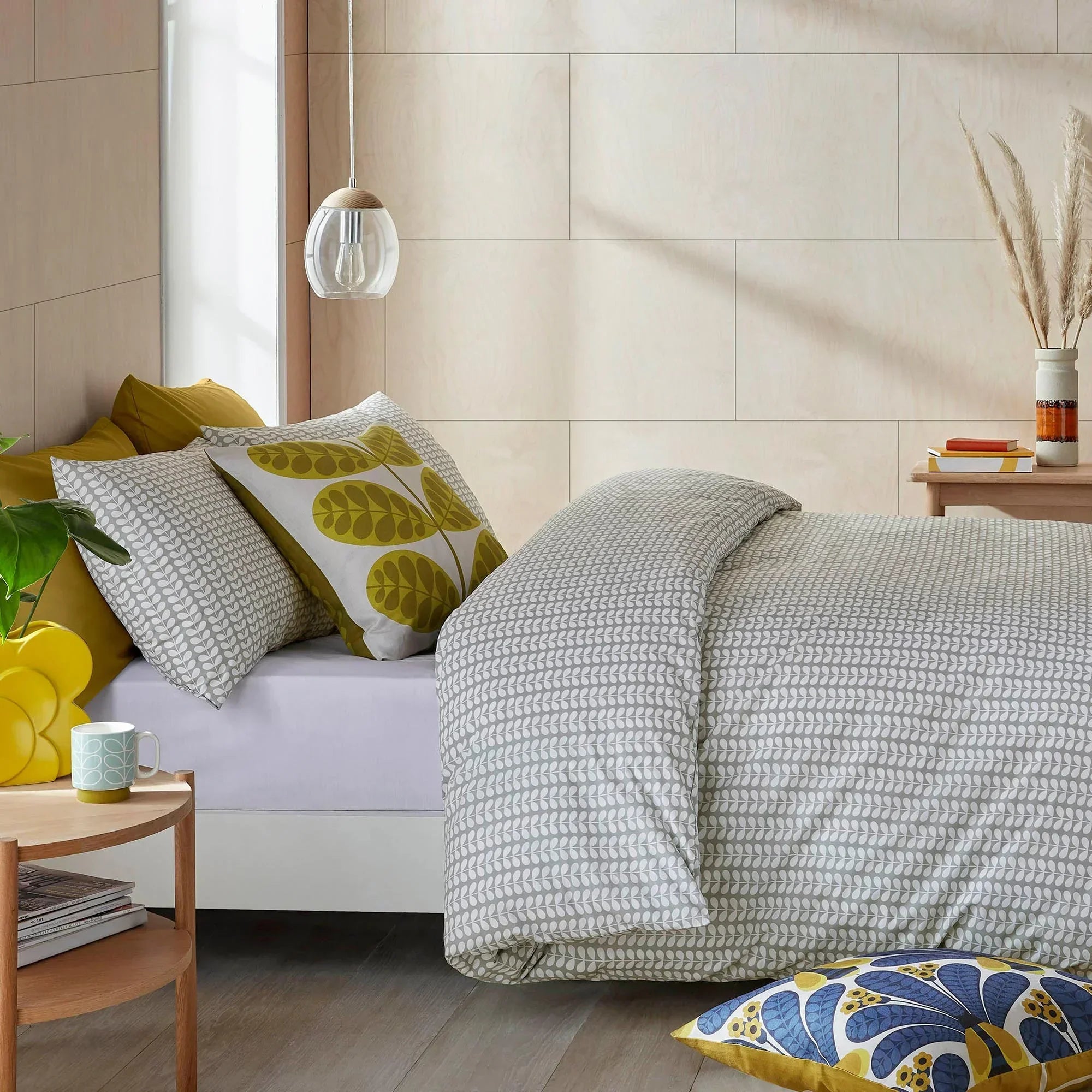 Orla Kiely Tiny Stem Duvet Cover - Light Cool Grey