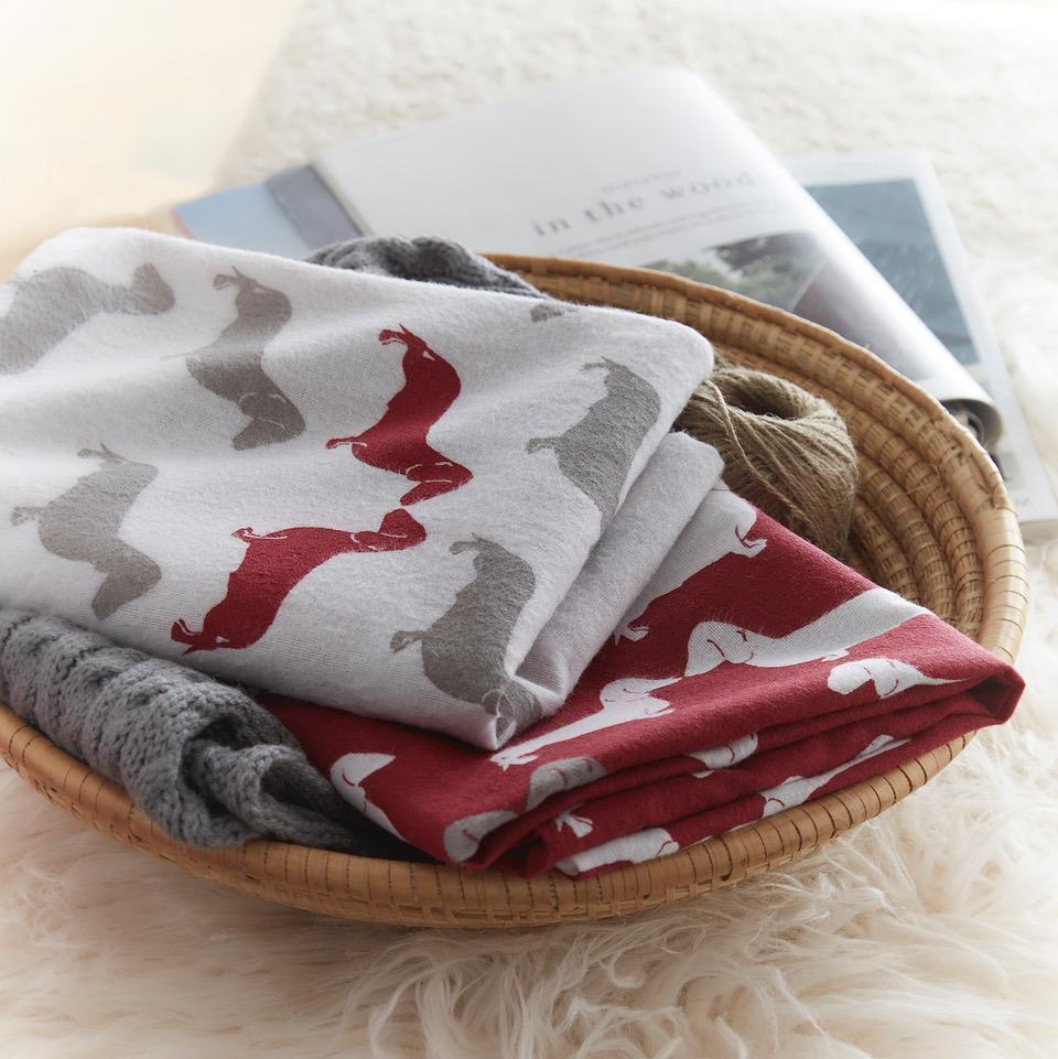 Dudley Love 100% Brushed Cotton Duvet Cover Set - Red