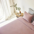 Tavira Washed Cotton Duvet Cover - Pink